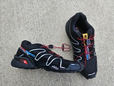 Salomon Speedcross 3 Black/Silver Racing Shoes Size US 6.5 UK 5 #128652 Read!