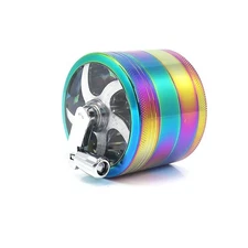 2.5 Inch Pepper Grinder Hand Crank Grinder with Clear Top Pink and Silver