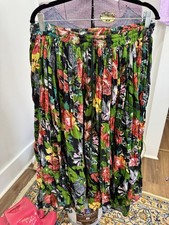 Vintage 100 Cotton Floral Skirt Boho Tropical Cottagecore, Sz m