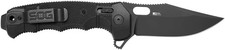 SOG Seal XR Folding Knife Ambidextrous 3.9" Clip Point Straight Blade Black
