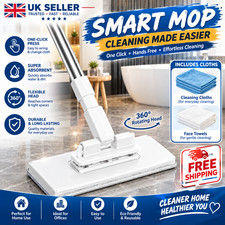 360&deg; Rotating Dust Mop Clamping Head Automatic Mop Clip Floor Cleaning Duster