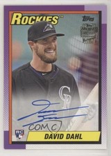2017 Topps Archives Fan Favorite Auto 1990 David Dahl #FFA-DD Auto g4i