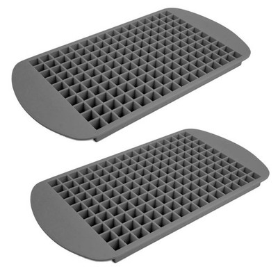 2 x 160 Mini Eiswürfelform Maker Silikon Form Gitter für Cocktail Küche Party