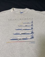 Vintage 1994 Boeing Family of Commercial Aircraft T-Shirt Size 2XL