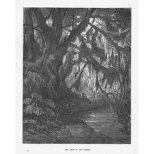 GUSTAVE DORE The Rest In The Forest (Atala) - Antique Print c1880