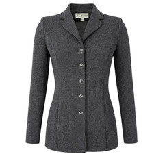 ST. JOHN Collection Santana Knit Blazer Jacket Womens sz 8 Charcoal Pockets USA