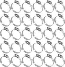 201 Stainless Steel Hose Clamp Assortment Kit, 30PCS Adjustable 1/4''- 1-1/2''