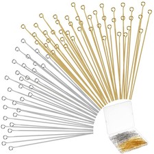 500 Pcs 2 Inch 50mm Eye Pins for Jewelry Making Crafts Bracelet Necklace Pendant