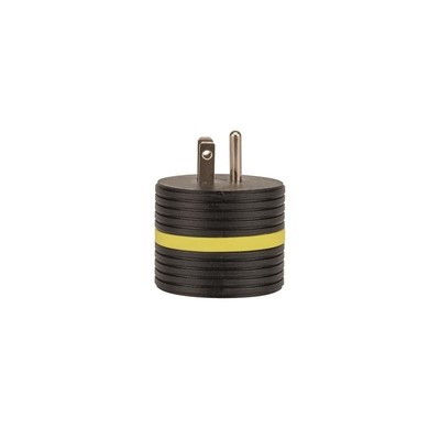 Reliance Controls AP15RV 125V 14 AWG 3-Wire Black Plastic Angle Blade Adapter