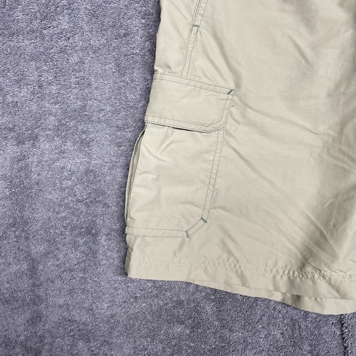 REI Cargo Shorts Mens Large Khaki Nylon Belted Hiking Outdoor Pockets UPF 50+ - Picture 4 of 11