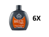 6 Pezzi Breeze Men Power Protection Deodorante Profumato Squeeze 100ML