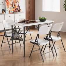 Compact 5-Piece Folding Card Table  Chairs Set for Indoor/Outdoor Fun