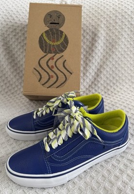 Vans x Quartersnacks Old Skool Pro Limited Leather Sneakers Royal Blue Size 10