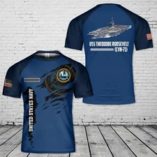 Custom Name US Navy AOP Shirt Gift 3D Full Print T-shirt Full Size S-5XL