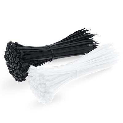 Heavy Duty Cable Zip Ties Long And Wide Nylon Plastic Wraps Strong White/Black