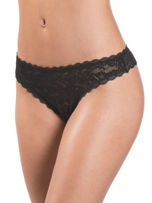 M (12) Aubade Rosessence Briefs Tanga Brief Mid Rise Knickers Noir Lingerie