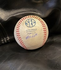 Ryder Helfrick Signed Arkansas Razorbacks Game Used Baseball