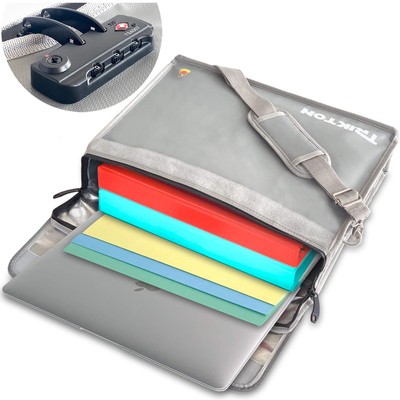 Fireproof and Waterproof Document Bag XL 16x12x3.5 with TSA Lock, Fits Legal ...