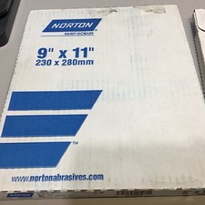 Norton 9" x 11" Blue-Bak Waterproof Paper Sheets T414 320 Grit New