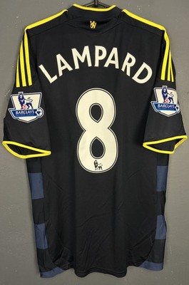 MENS FC CHELSEA 2009/2010 FRANK LAMPARD AWAY SOCCER FOOTBALL SHIRT