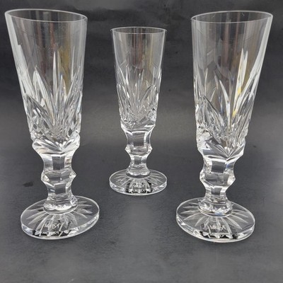 Set Of 3 Vtg Mikasa Crystal EMPEROR Water/Wine Goblet Stems Discontinued Rare