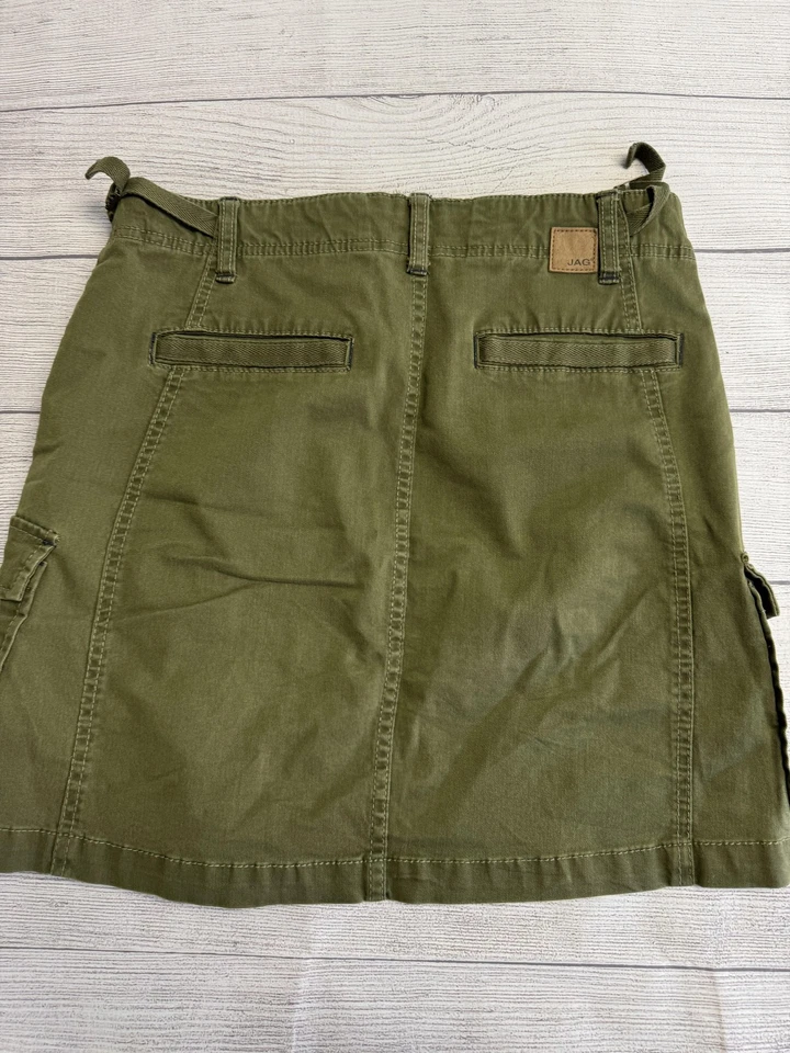 JAG джинсы юбка женщин 6 оливковый зеленый грузовой утилиты кнопка спереди эластичной карманы - Изображение 4 из 4