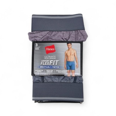 Hanes Men's Boxer Briefs Ultimate Comfort Flex Fit Stretch 3-Pack Small
