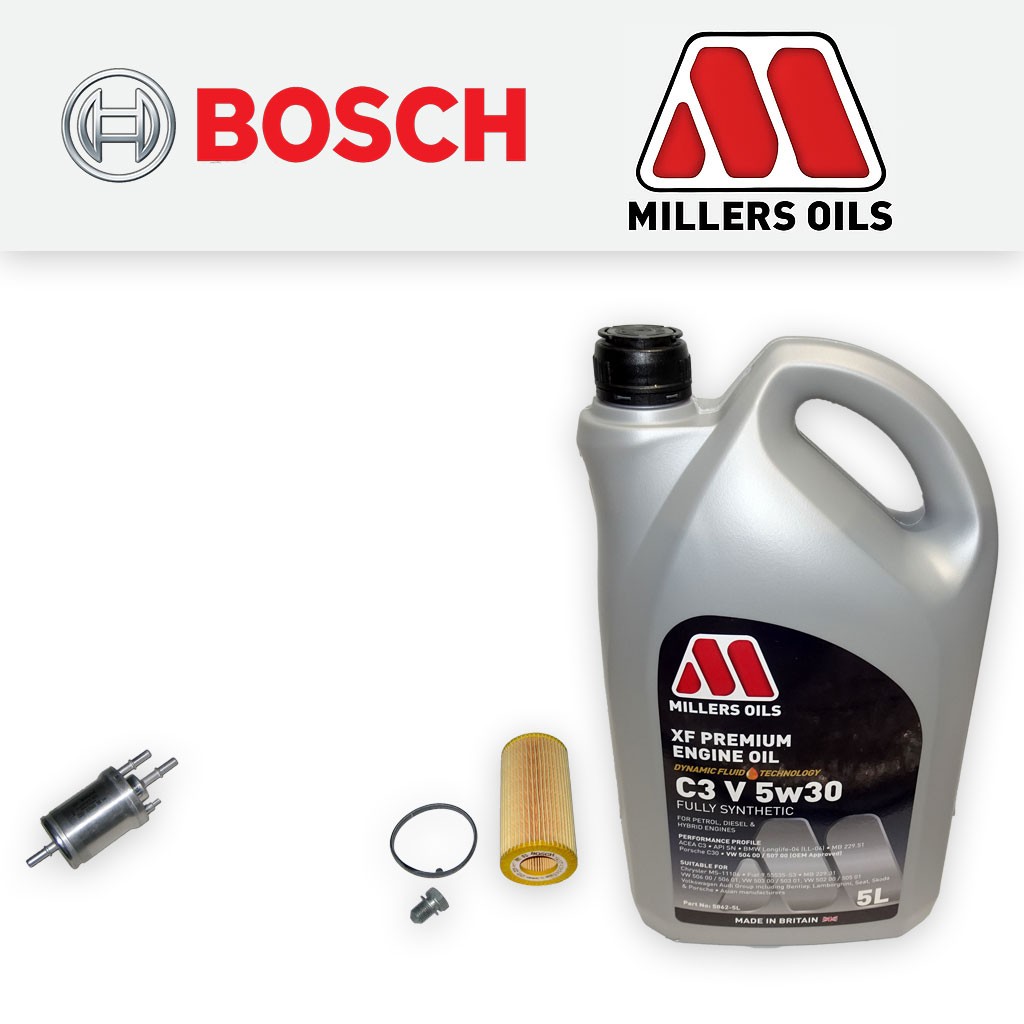 SERVICE KIT for AUDI TT (8J) TTS QUATTRO OIL FUEL FILTERS +5w30 OIL (2008-2014)