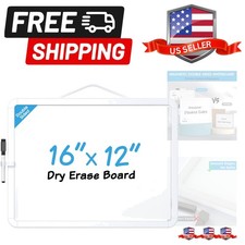 Small White Board for Wall, 16"x 12" Double-Sided Magnetic Hanging Dry Erase ...