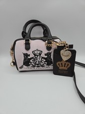 JUICY COUTURE Mini Barrel Satchel NWT"Classic Scottie "Crossbody/Crystal Charm