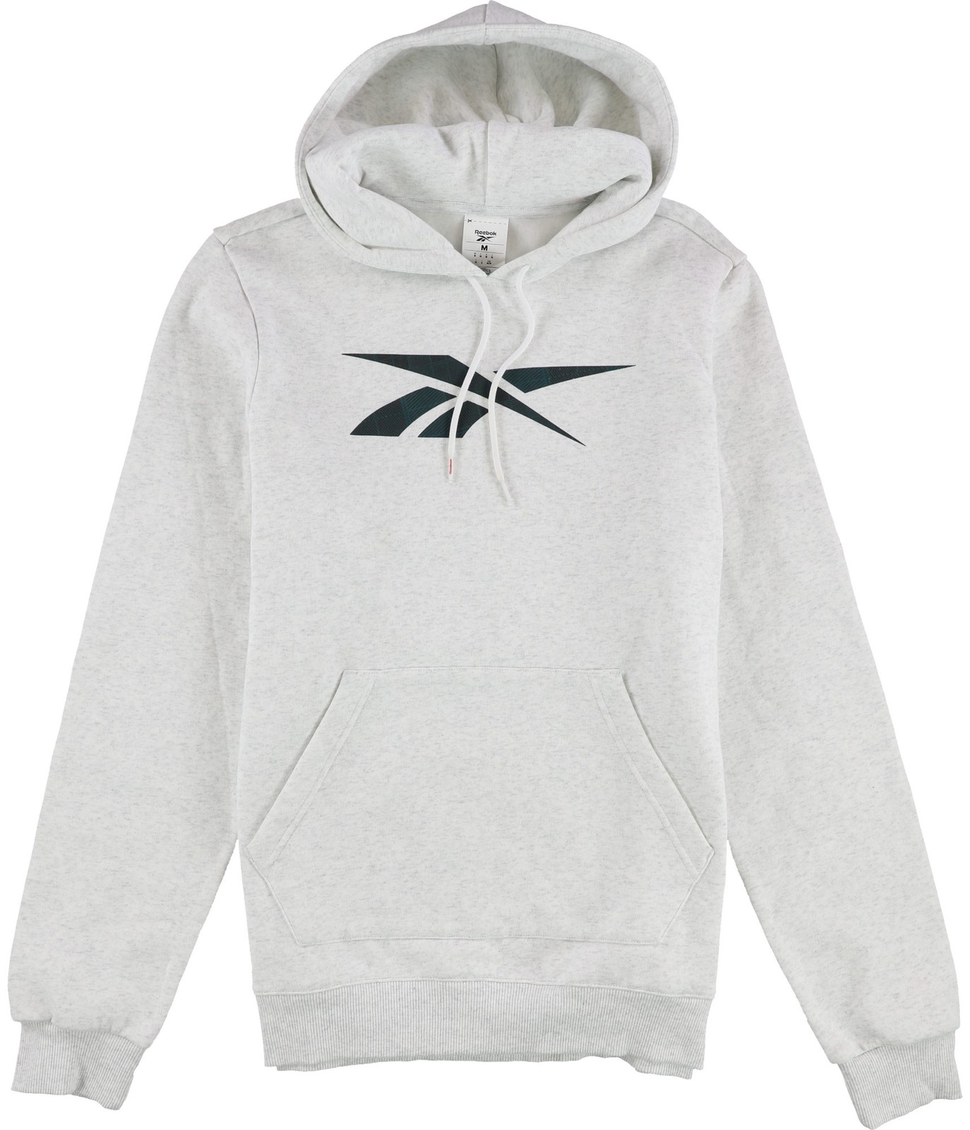 Reebok Mens Holiday Fleece Hoodie Sweatshirt Grey Medium 6390₽