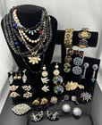 1LB VINTAGE Costume Jewelry Lot Rhinestone + SOME SIGNED W Germany Coro Pegasus
