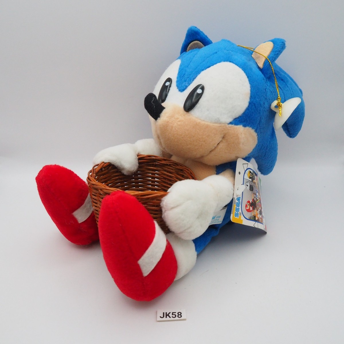 JK58 Sonic The Hedgehog Plush 1996 SEGA Basket Stuffed 7