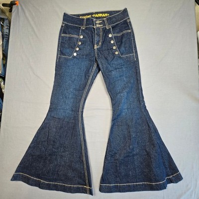 Cruel Denim Hannah Bell Bottom Super Flare Jeans Size 30 9 Dark Wash High Rise