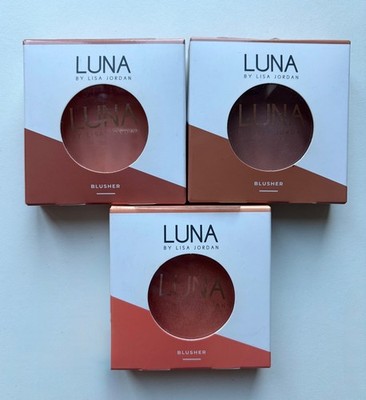 Luna By Lisa Jordan Blusher Peachy, Moody, Sassy New Cosmetics Pressed Powder