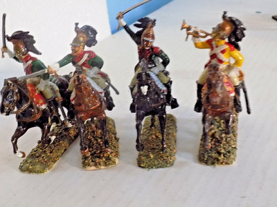 4 Italeri French Napoleonic Cavalry Pro Painted Gloss Finish (May.Listing)