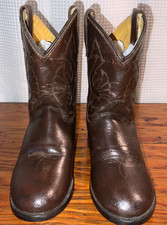 Size 5 Toddler Child Cowboy Cowgirl Boots Brown Masterson Co Leather