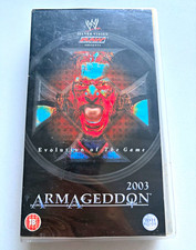 Silver Vision WWE Armageddon 2003 PAL VHS Tape 18 Certificate English