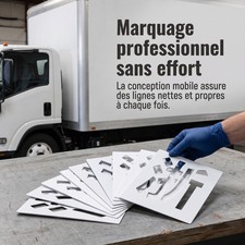 Pochoirs de texte industriel, Chiffres et Lettres Réutilisables, pochoir