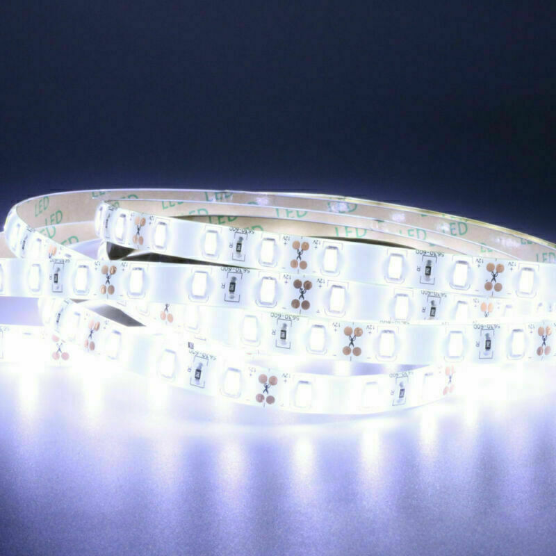 Bande lumineuse LED 12 V 5630 SMD, blanc chaud/froid, 60 LED/m, flexible, étanche_voghion.com