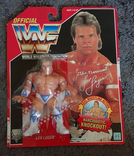 1994 WWF Hasbro Series 8 Lex Luger Red Card MOC...