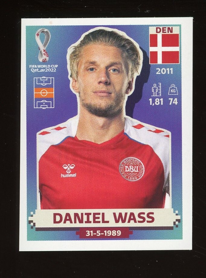 2022 Fifa World Cup Panini Sticker Qatar DANIEL WASS Denmark DEN15