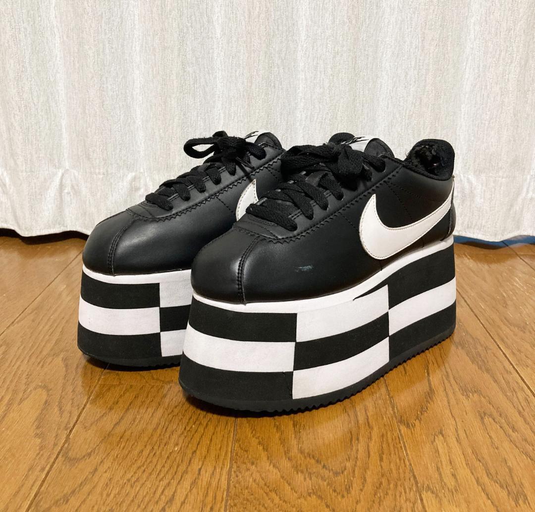 Nike Cortez Platform Comme des Garcons Check Black Women's Nike Cortez Platform Comme des Garcons Check Black Women's