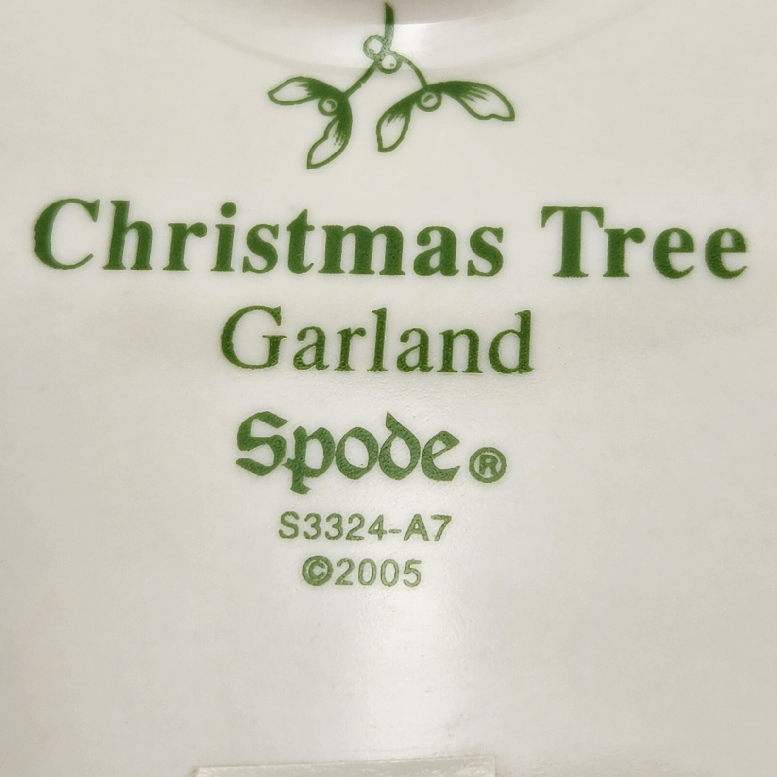 Spode Christmas Tree Garland Cake Dessert Plate Domed Convex Serving