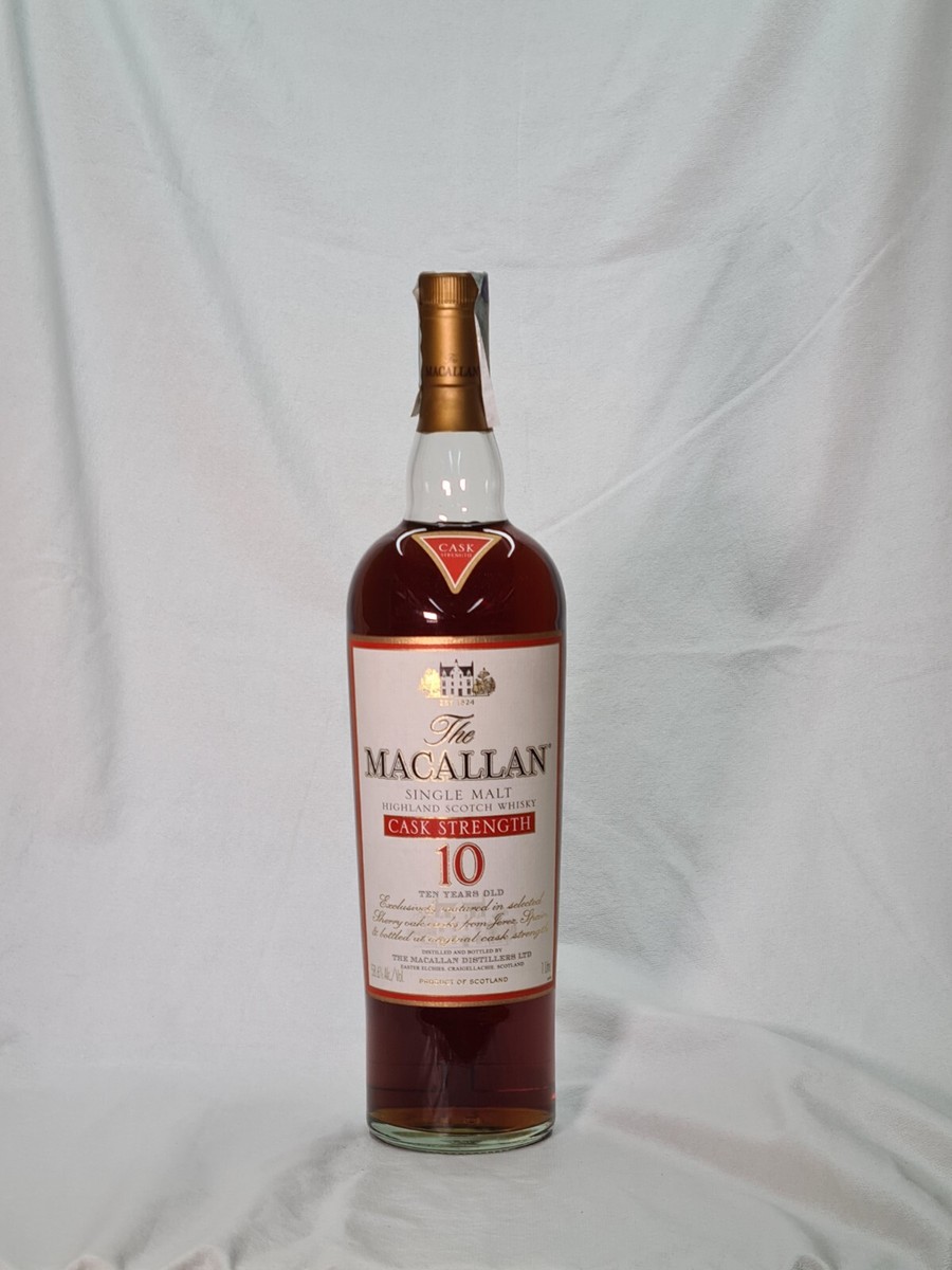The Macallan Cask Strength 10年 1000ml　希少 Macallan 10 years old Scotch Whisky Single Malt Cask Strength 1L