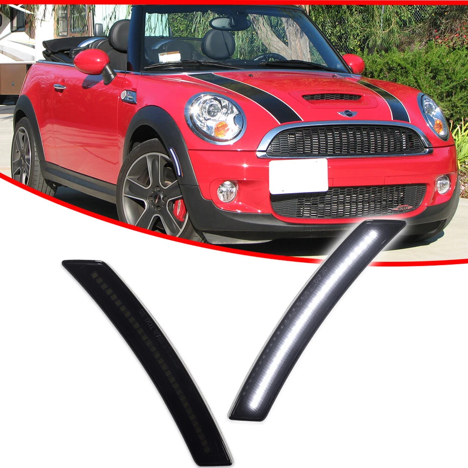 Juego de luces LED delanteras laterales luces blancas para 07-15 MINI Cooper R55 R56 - R61 Foto 2 de 4