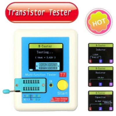 LCR-T7 Transistor Tester TFT Diode Triode Capacitance Meter ESR NPN PNP MOSFET