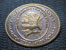 NORTH AMERICAN HUNTING CLUB LIFE MEMBER BELT BUCKLE W/BOX VINTAGE RARE 1980s 
