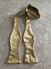 ROBERT TALBOTT Men's 100 Silk Bowtie Luxury Solid Gold Adjustable