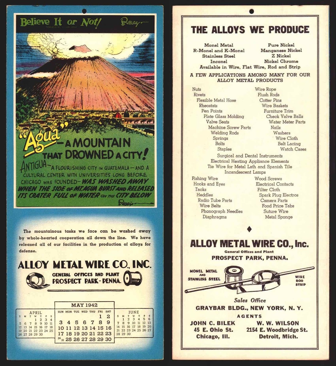 Ripley's Believe It or Not Facts Foldout Advertising Calendar 1933 - 1942  You Pi | eBay
